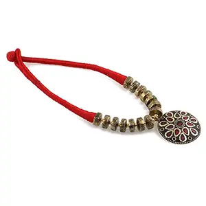 Red Silk Thread Necklace for Women