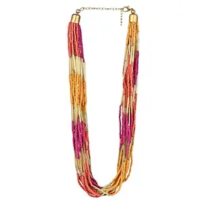 Andaaz Fashion Multi-Layered Beads Necklace for Women