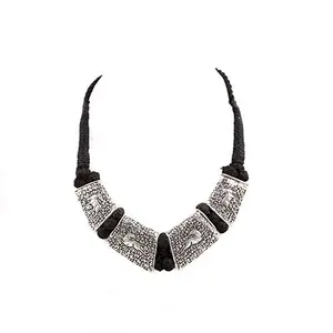 Designer Russain Silver Necklace for Women and Girls