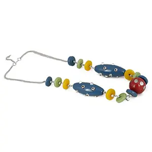 Tibetan Mutli Colour Stone Acrylic Beads Necklace for Women and Girls