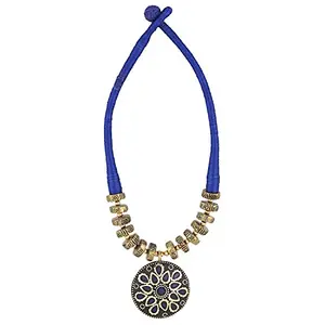 Designer Blue Thread Fashion Necklace for Women