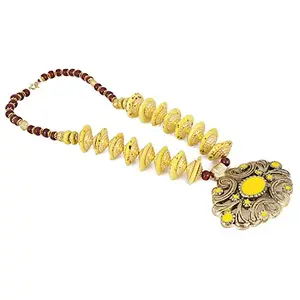 Yellow Oxidized Plated Fashion Necklace for Women