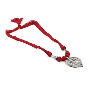 Designer Oxidized German Silver Necklace with Handcrafted pendent of Lord Ganesha for Women and Girls