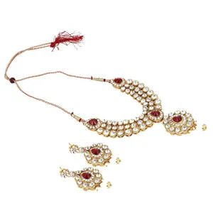 Gold Plated Kundan Necklace Set for Women