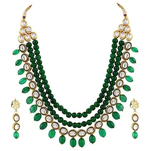 Designer Traditional Gold Plated Kundan Necklace Set for Women