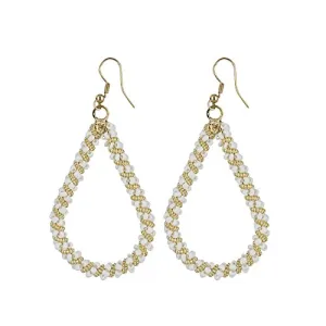 Designer White Beads Earings for Girls and Women