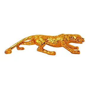 24 k GoldPlated Jaguar Statue Showpiece Vastu Decorative (Golden)