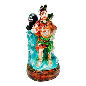Multicolour Hindu God Shiv Idol Lord Shiva Handicraft Statue Bhole Baba / Mahadev Decorative Spritual Puja Vastu Showpiece Figurine - Religious Pooja Gift item & Murti for Mandir / Temple / Home Decor / office