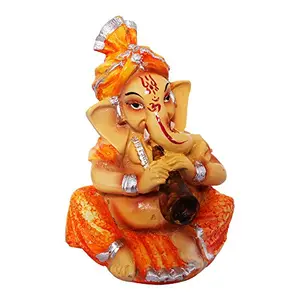 Hindu God Shri Ganesh Statue Lord Ganesha Idol Bhagwan Ganpati Handicraft Decorative Spiritual Puja Vastu Showpiece Figurine (Multicolour Standard Size)