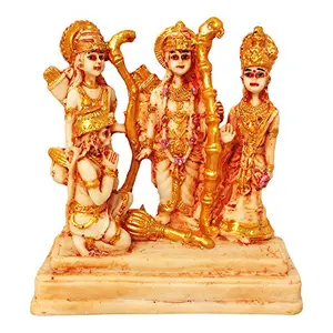 Marble Look Hindu God Shri Ram Darbar Statue Lord Rama Sita Laxman and Hanuman
