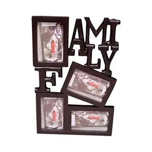 Wooden and Antique Wall Hanging Family Photo Frame 4 in 1