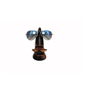 Wooden Nose Shaped with Moustache/Eye Glasses/Holder (Stand) Handmade with Antique Finish