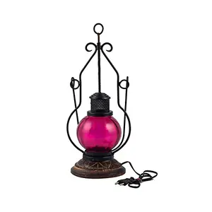 Wooden Base Pink Lantern