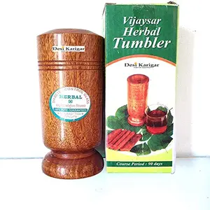 Natural Ayurvedic Vijaysar Wooden Tumbler Glass