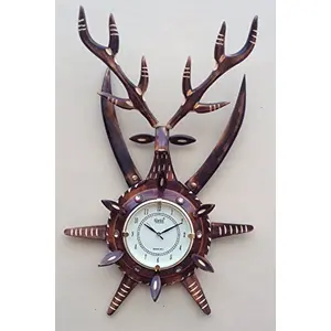 Analog Deer Shape 12" Dia Wall Clock