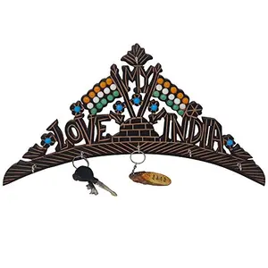 Independence Day My Love India Wooden Wall Decor Key Holder