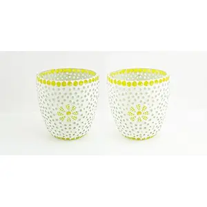 Glass Mosaic Candle Votive VOT-63X63-4inch (Pack of 2)