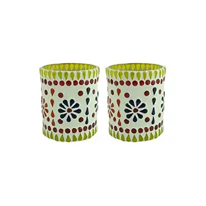 Glass Mosaic Candle Votive VOT-39X39-3inch (Pack of 2)