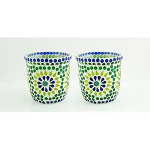 Glass Mosaic Candle Votive VOT-70X70-4inch (Pack of 2)
