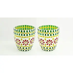 Glass Mosaic Candle Votive VOT-66X66-4inch (Pack of 2)