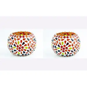 Glass Mosaic Candle Votive VOT-34X34-3inch (Pack of 2)