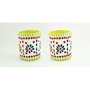 Glass Mosaic Candle Votive VOT-60X60-4inch (Pack of 2)
