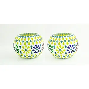 Glass Mosaic Candle Votive VOT-59X59-4inch (Pack of 2)