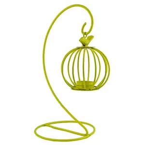 Candle Votive/Tea Light Holder/Metal Votive - Metal - Bird Cage - Yellow