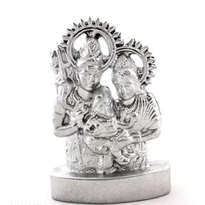 Spiritual Parad - Shiv Parvati Ganesh -130 Gram - 3 Inch