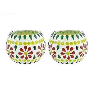 Glass Mosaic Candle Votive VOT-26X26-3inch (Pack of 2)