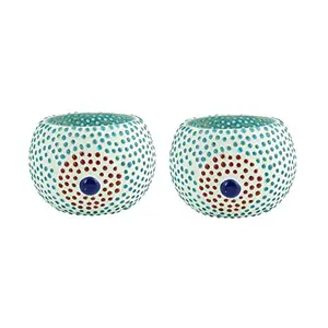 Glass Mosaic Candle Votive VOT-32X32-3inch (Pack of 2)