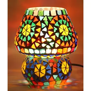 Glass Mosaic Table Lamp Multi Color - G-129