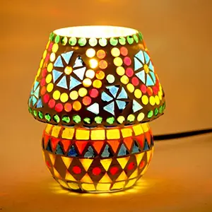 Glass Mosaic Table Lamp Multi Color-2