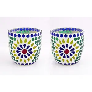 Glass Mosaic Candle Votive VOT-44X44-3inch (Pack of 2)