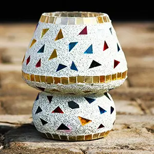 Glass Mosaic Table Lamp Multi Color G-87
