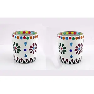 Glass Mosaic Candle Votive VOT-38X38-3inch (Pack of 2)