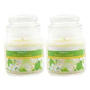 Bees Wax Candle Jar Decorative Candles Diwali Candles Fragrance Candles- Kachi Chameli -75gms(Pack of 2)