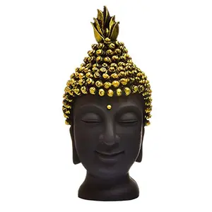 Buddha Head Showpiece Polyresine Showpiece (7.62 cm x 7.62 cm x 12.7 cm)