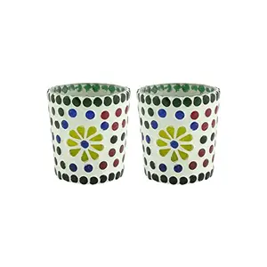 Glass Mosaic Candle Votive VOT-41X41-3inch (Pack of 2)