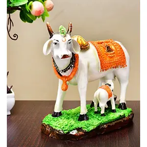 Cow and Calf Polyresine Idol (23.01 cm x 14 cm x 19.99 cm)