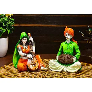India Set of 2 Beautiful Village Rajasthani Couple