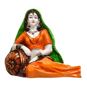India Handcrafted Rajasthani Lady in Resting Posture Idol for Home Decor