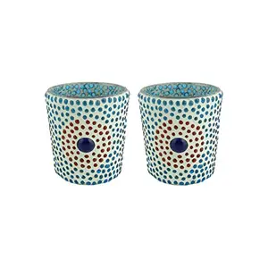 Glass Mosaic Candle Votive VOT-40X40-3inch (Pack of 2)
