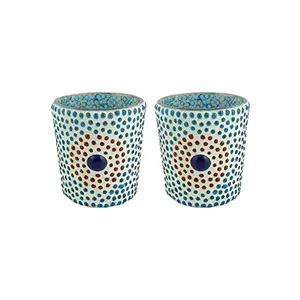 Glass Mosaic Candle Votive VOT-42X42-3inch (Pack of 2)