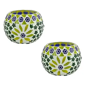 Glass Mosaic Candle Votive VOT-28X28-3inch (Pack of 2)
