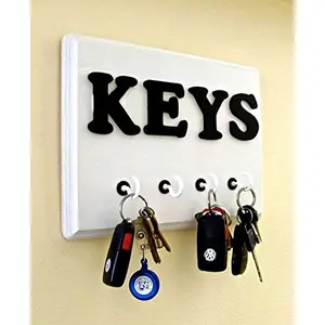 India Wooden Keys Key Holder with 4 Hook for Home Decor
