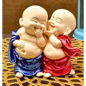 India Handcrafted Resine Little Laughing Buddha Showpiece | Buddha Idols for Home Decor I Buddha Showpiece I Showpiece for Home