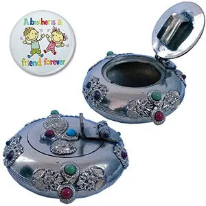 Little India Gemstone Handicraft Ash Tray (BrassHCF172)