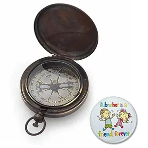 Anchor Style Push Button Nautical Compass (5.08 cm x 5.08 cmHCF283)