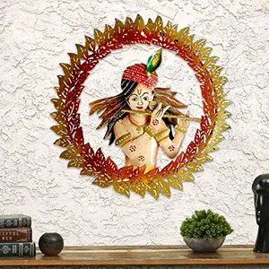 India Antique Handcrafted God Krishna Wall Hanging for Home Decoration | Home Decorative Wall Hanging | Lord Krishna Wall Hanging for Home